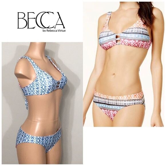 BECCA reversible bikini. M- bottom/L- top   NWT - Picture 10 of 12